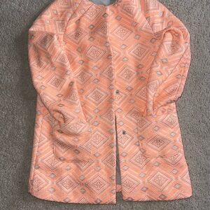 H&M Coral Patterned Trench Coat